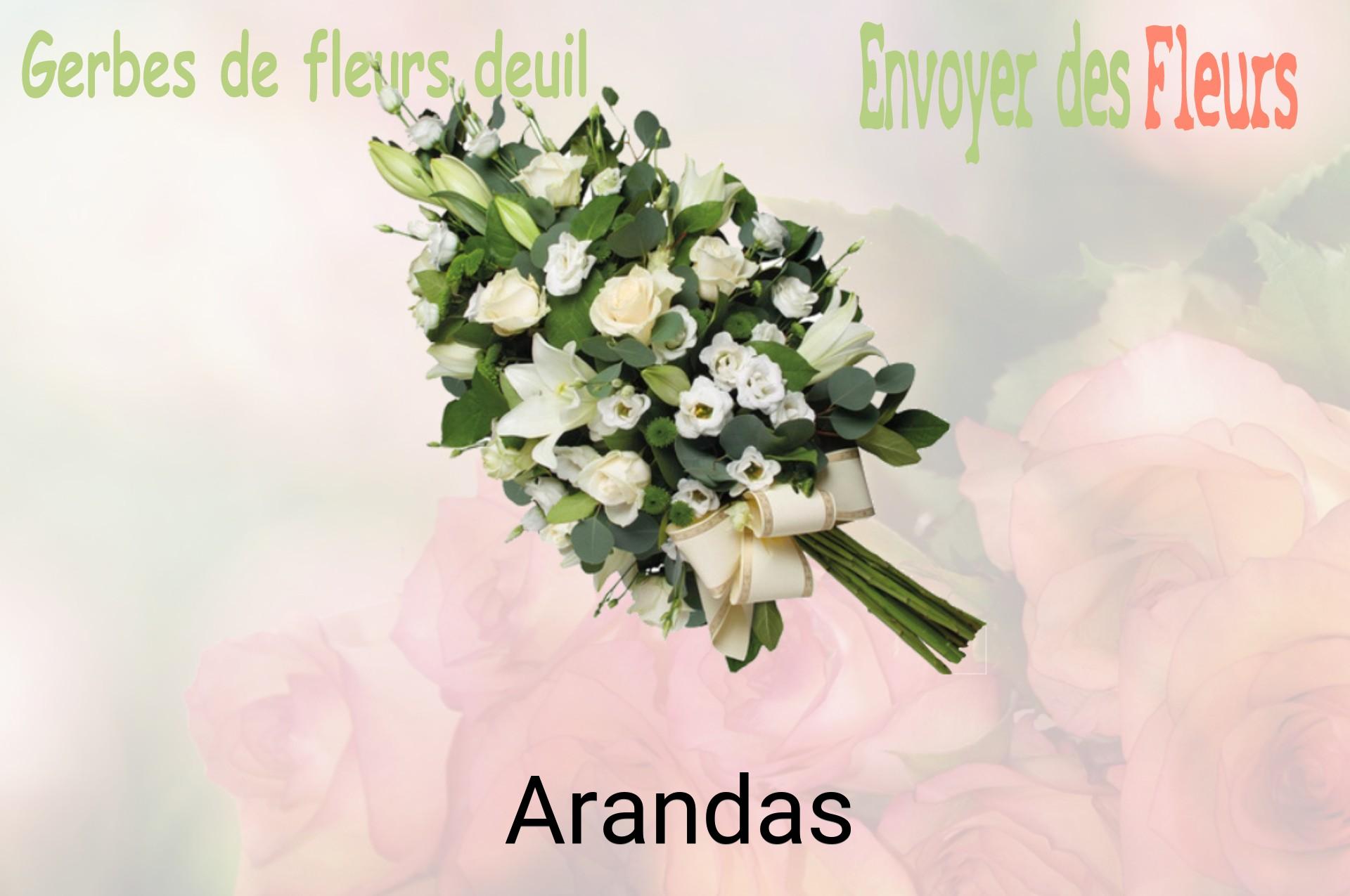 Gerbe de fleurs de deuil livrée à Arandas